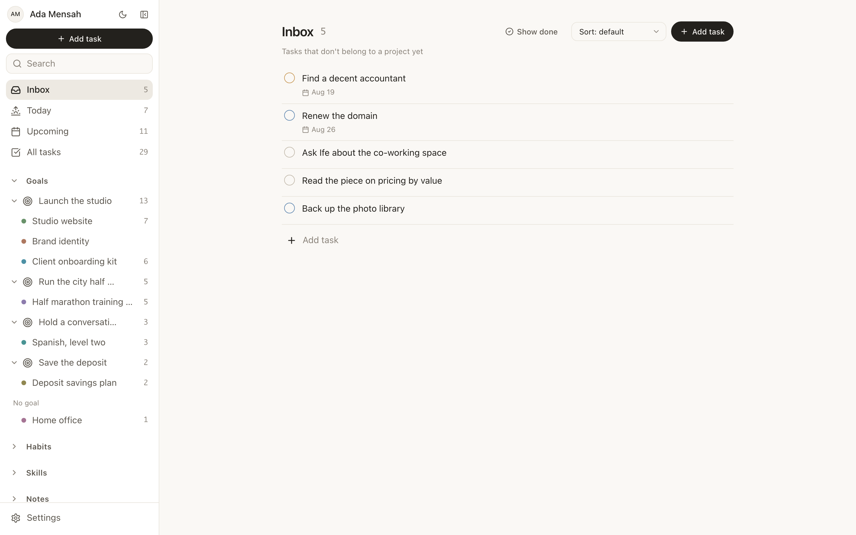 EvyOS — Inbox