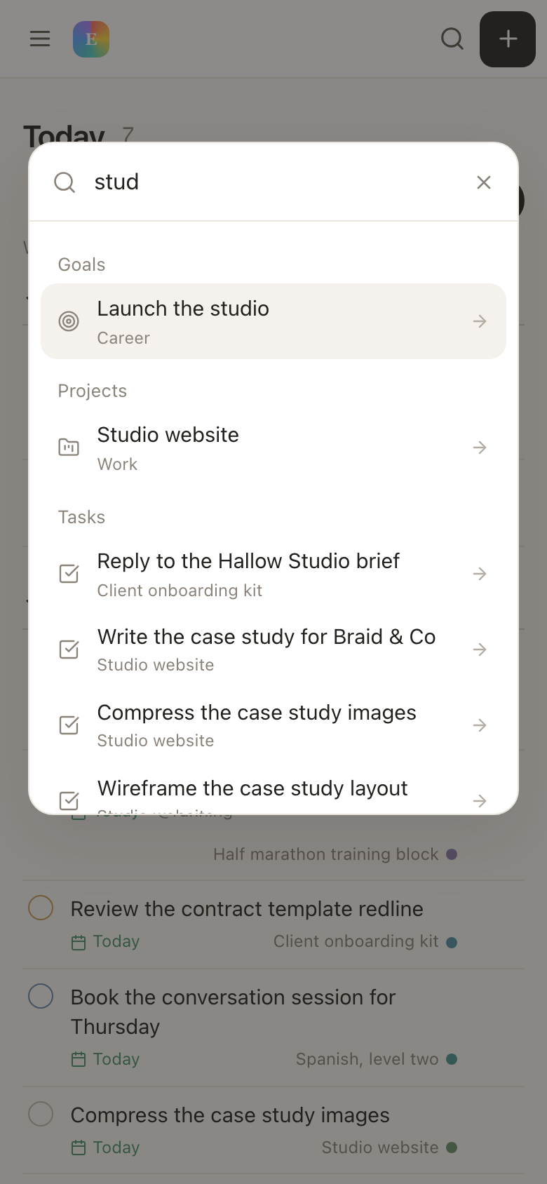 EvyOS — Search from anywhere
